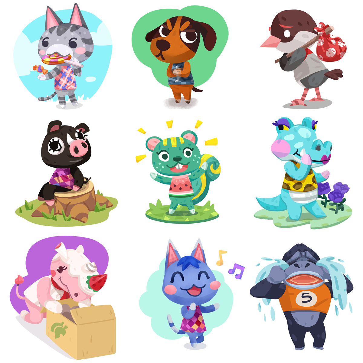 Animal Cuties - Full Body Vignettes