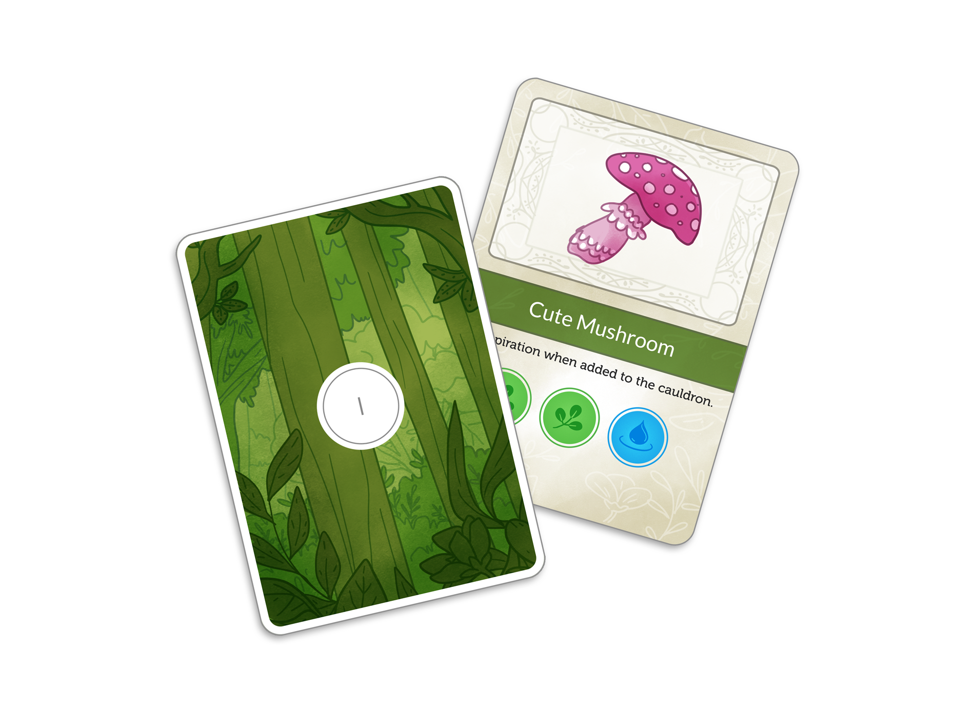 Forest Gathering Place, Front and Back of card.